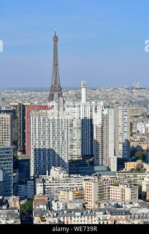 Frankreich, Paris, seine Banken als Weltkulturerbe von der UNESCO, Grenelle Bezirk und den Eiffelturm. Stockfoto