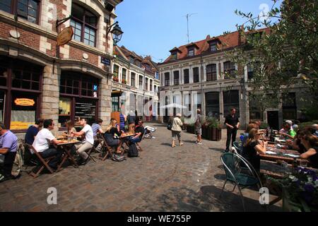 Frankreich, Nord, Lille, der Ort aux Zwiebeln in der Altstadt von Lille Stockfoto