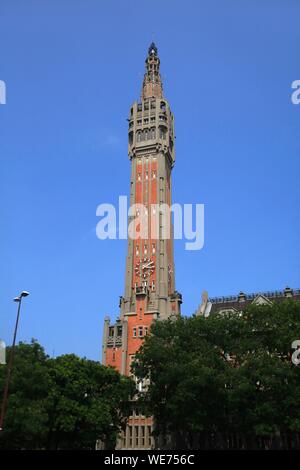 Frankreich, Nord, Lille, den großen Glockenturm von Lille City Hall Stockfoto