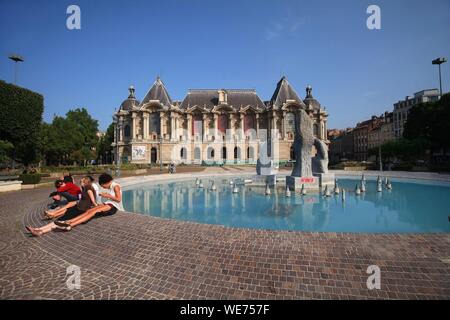 Frankreich, Nord, Lille, Palast der Schönen Künste, Place de la Republique Stockfoto