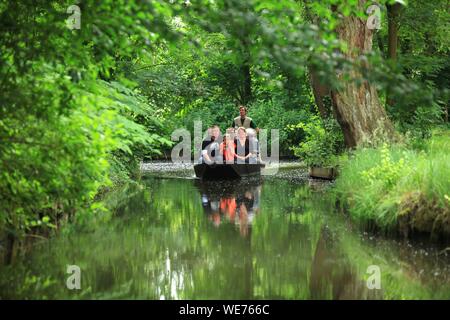 Frankreich, Picardie, Amiens, den hortillonnages, Besuch im Boot cornet Stockfoto