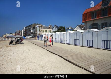 Frankreich, Somme, Le Crotoy, der Strand in Baie de Somme Stockfoto