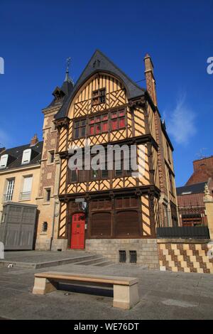 Frankreich, Picardie, Amiens, Haus der Pilger auf dem Place Notre Dame d'Amiens Stockfoto