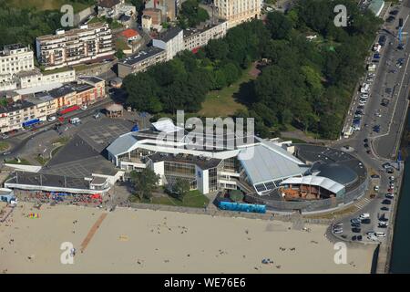 Frankreich, Pas de Calais, Boulogne-sur-Mer, NAUSICAA (National Sea Center) in Boulogne-sur-Mer (Luftbild) Stockfoto