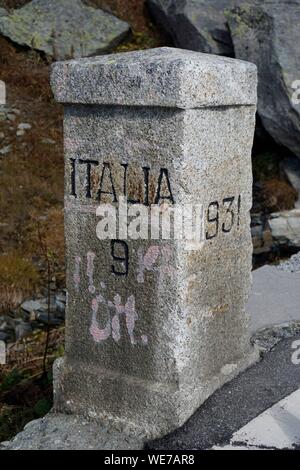 Schweiz, Wallis, Col du Grand Saint Bernard Pass Stockfoto