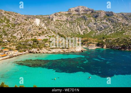 Frankreich, Bouches-du-Rhone, Nationalpark Calanques, Marseille, calanque von Sormiou Stockfoto