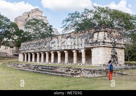 Mexiko, Yucatan, Uxmal, als Weltkulturerbe von der UNESCO, Pyramide von der Wahrsager Stockfoto