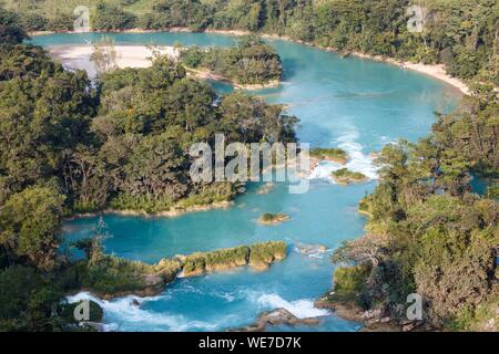 Mexiko, Chiapas, Las Nubes, Santo Domingo Fluss Stockfoto