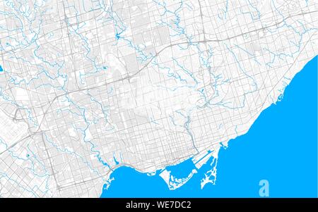 Reich detaillierte Vektor Bereich Karte von Toronto, Ontario, Kanada. Karte Vorlage für Wohnkultur. Stock Vektor