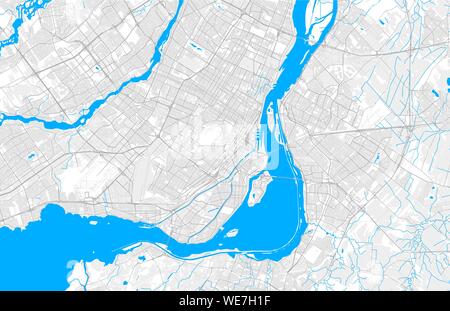 Reich detaillierte Vektor Lageplan von Montreal, Quebec, Kanada. Karte Vorlage für Wohnkultur. Stock Vektor