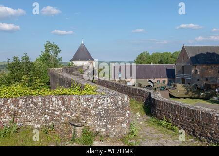 Frankreich, Pas de Calais, Montreuil, Zitadelle unter Charles IX erbaut und von Vauban, Gehweg und weissen Turm perfektioniert Stockfoto