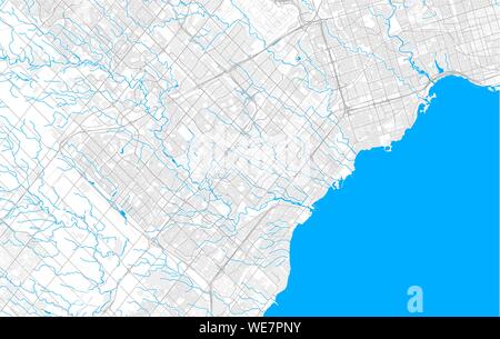 Reich detaillierte Vektor Lageplan von Mississauga, Ontario, Kanada. Karte Vorlage für Wohnkultur. Stock Vektor