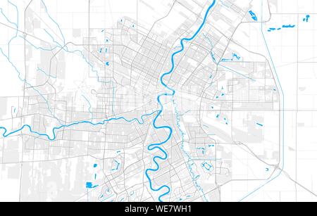 Reich detaillierte Vektor Lageplan von Winnipeg, Manitoba, Kanada. Karte Vorlage für Wohnkultur. Stock Vektor