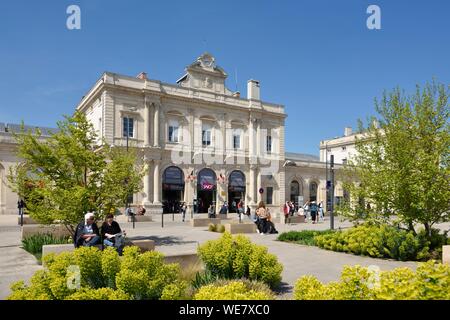 Frankreich, Paris, Reims, Bahnhof, Fassade Stockfoto