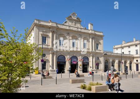 Frankreich, Paris, Reims, Bahnhof, Fassade Stockfoto