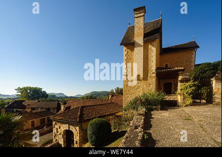 Frankreich, Dordogne, Beynac et Cazenac, mittelalterliches Dorf Stockfoto