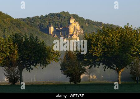 Frankreich, Dordogne, Castelnaud-la Chapelle, Schloss vom 13.-14. Jahrhundert Stockfoto