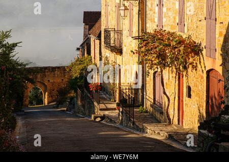 Frankreich, Dordogne, Domme, Dorf Stockfoto