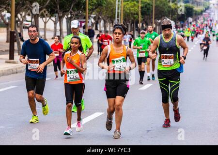Marokko, Rabat, Rabat International Marathon Stockfoto
