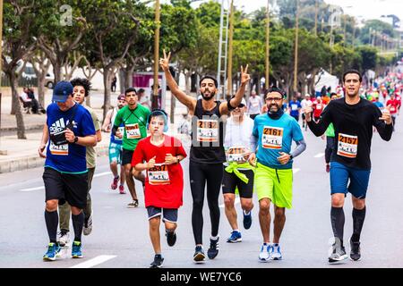 Marokko, Rabat, Rabat International Marathon Stockfoto