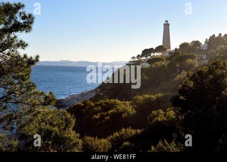 Frankreich, Alpes Maritimes, Saint Jean Cap Ferrat, den Leuchtturm von Cap Ferrat Stockfoto