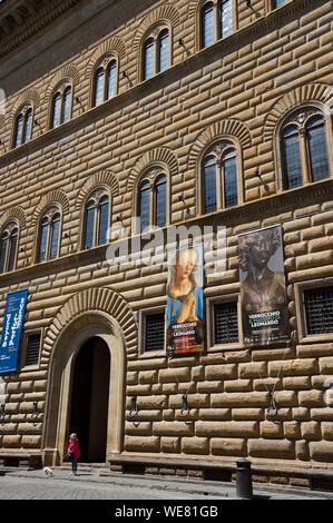 Italien, Toskana, Florenz, ein UNESCO Weltkulturerbe, die Renaissance Palast Palazzo Strozzi Stockfoto