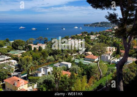 Frankreich, Alpes Maritimes, Saint Jean Cap Ferrat schöne Villen Stockfoto