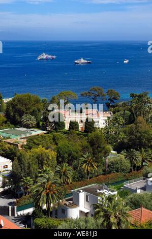 Frankreich, Alpes Maritimes, Saint Jean Cap Ferrat schöne Villen Stockfoto