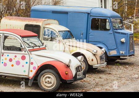 Usa, Maine, Deer Isle, antiken französischen Autos Stockfoto