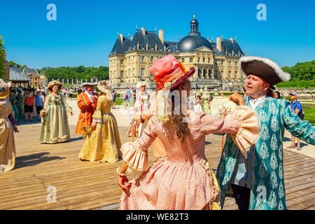 Frankreich, Seine-et-Marne, Maincy, das Schloss von Vaux-le-Vicomte, 15 Grand Siecle Tag: Kostüm Tag des 17. Stockfoto