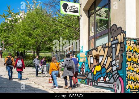 Frankreich, Rhone, Lyon, Altstadt als UNESCO-Weltkulturerbe, Les Pentes de la Croix Rousse, Montée De La Grande Côte aufgeführt Stockfoto