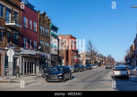 Kanada, Quebec Provinz, Mauricie region, Shawinigan und Umgebung, 5.Straße de la Pointe und seinen Geschäften Stockfoto