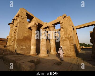 Ägypten, Ägypten, das Niltal, Kom Ombo Tempel für das Krokodil - vorangegangen Gott Sobek Stockfoto