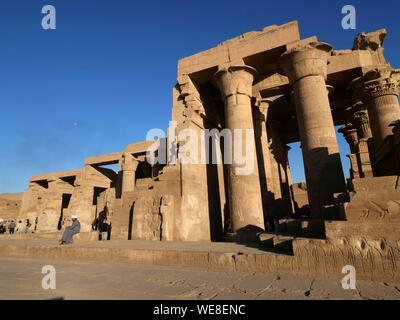 Ägypten, Ägypten, das Niltal, Kom Ombo Tempel für das Krokodil - vorangegangen Gott Sobek Stockfoto