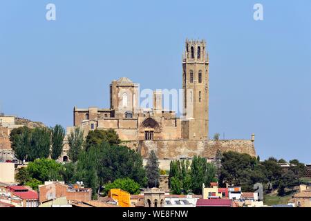 Spanien, Katalonien, Provinz Lleida, Segria Comarca, Ville de Lleida (Lerida), Kathedrale La Seu Vella Stockfoto