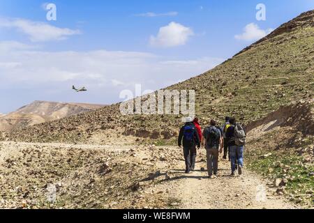 Israel, Judäa und Samaria region, Judäische Wüste, Trekking in Kfar Hanokdim, Bereich von Masada National Park et Ein Gedi Naturreservat Stockfoto