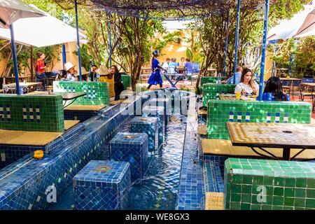 Marokko, Casablanca, Restaurant La Sqala Stockfoto