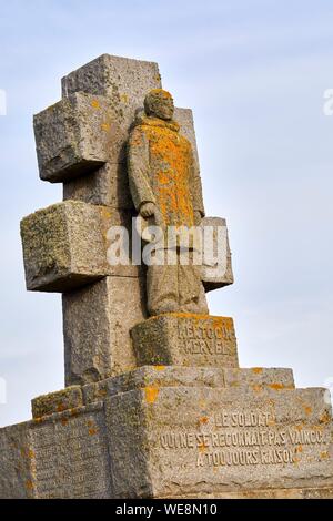 Frankreich, Finistere, Iroise, Iles du Ponant, Parc Naturel Regional d'Armorique (Armorica Regionaler Naturpark), Ile de Sein, mit der Bezeichnung Les Plus Beaux de France (die schönste Dorf in Frankreich), Denkmäler für den freien Senans Stockfoto