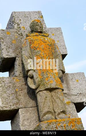 Frankreich, Finistere, Iroise, Iles du Ponant, Parc Naturel Regional d'Armorique (Armorica Regionaler Naturpark), Ile de Sein, mit der Bezeichnung Les Plus Beaux de France (die schönste Dorf in Frankreich), Denkmäler für den freien Senans Stockfoto