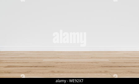 Helles Zimmer mit Parkettboden Stuhl - 3D-Rendering Stockfoto