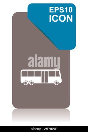 Bus schwarz und Blau vector Zeiger Symbol auf weißem Hintergrund in der Eps 10. Stock Vektor