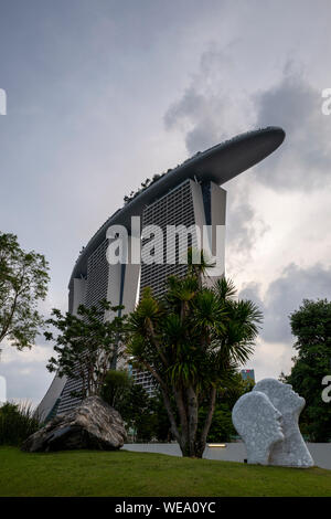Hotel Marina Bay Sands in Singapur Stockfoto