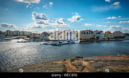 Ein Blick auf ekholmen Insel in Karlskrona in Schweden. Stockfoto