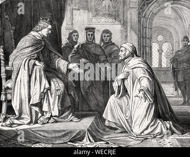 Dante Alighieri, italienischer Dichter und Henry VII., Kaiser des Heiligen Römischen Stockfoto