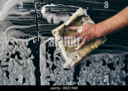 Auto waschen in Beirut station Stockfoto