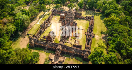 Phanom Rung Historical Park Luftaufnahme in Buriram, Thailand Stockfoto