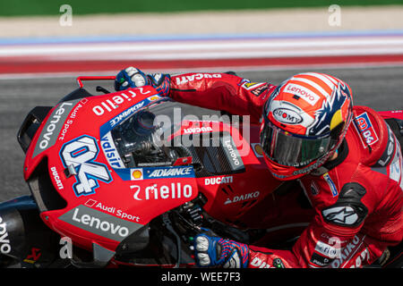 Misano Adriatico, Italien, 30 Aug 2019, 44 ANDREA DOVIZIOSO DUCATI TEAM während der offiziellen MotoGP-Test in Misano Adriatico (RN) 2019 - MotoGP - Kreditkarten: LPS/Alessio Marini/Alamy leben Nachrichten Stockfoto