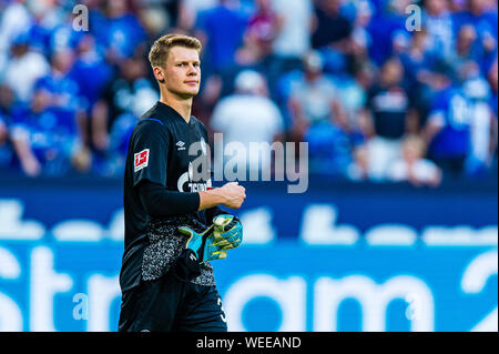 24 august 2019 Gelsenkirchen, Deutschland Fußball Schalke 04 V Bayern München 24-08-2019: Voetbal: Schalke 04 V Bayer München: Gelsenkirchen L-R FC Schalke 04 Torwart Alexander Nubel Stockfoto