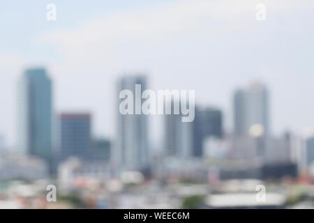 Abstract mit unscharfen Blick zur Stadt Hintergrund verschwommen. Stockfoto