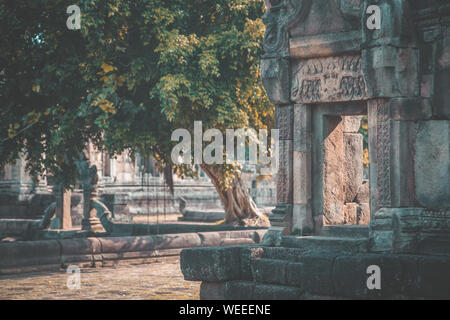 Phanom Rung Historical Park Luftaufnahme in Buriram, Thailand Stockfoto